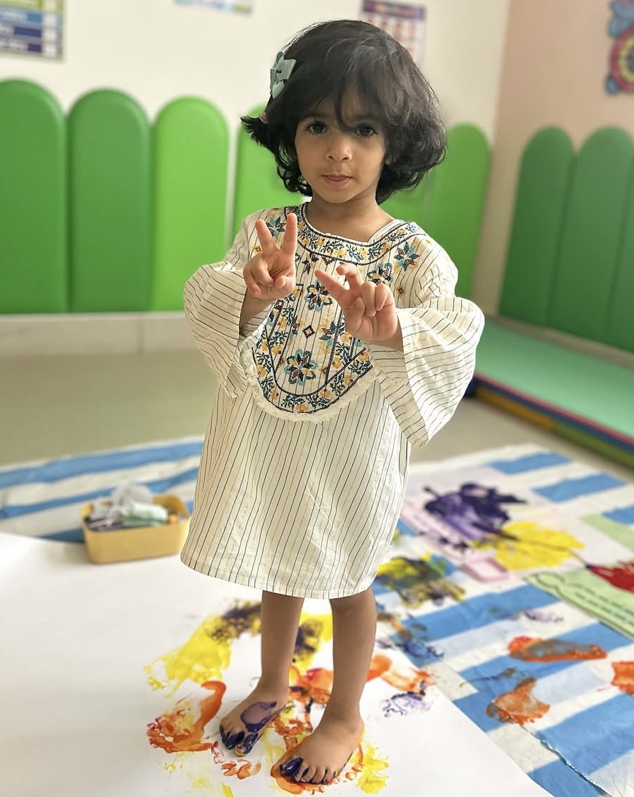 Child painting