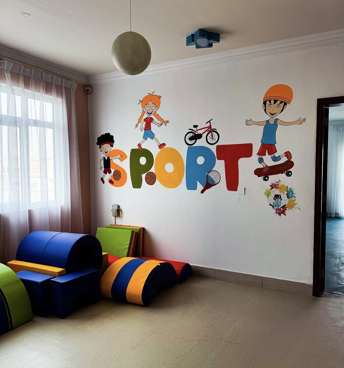 Sport-themed playroom